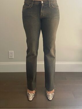 Red Engine Women's Olive-Green Straight Leg Jeans